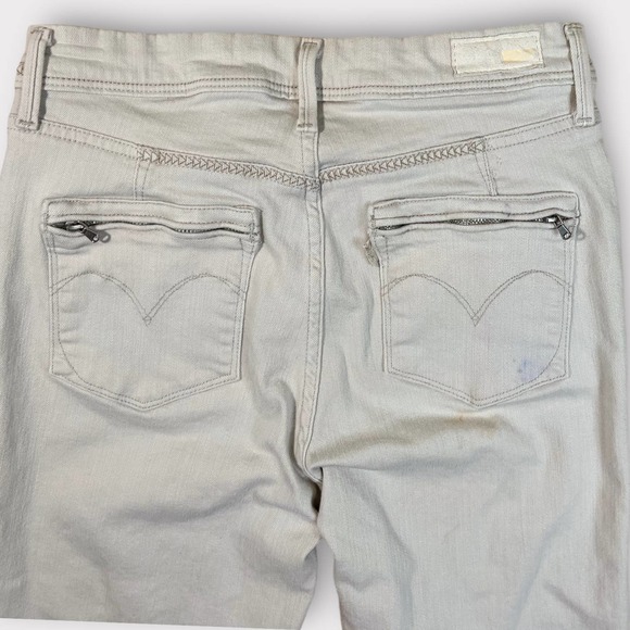 Levis (27) Demi Curve Jean Ecru Classic Rise Slim Leg - Picture 4 of 6